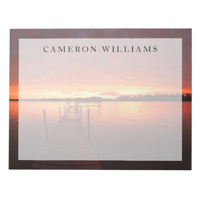 Bloco De Notas Água | Lago Minnetonka, Minnesota (Frente)