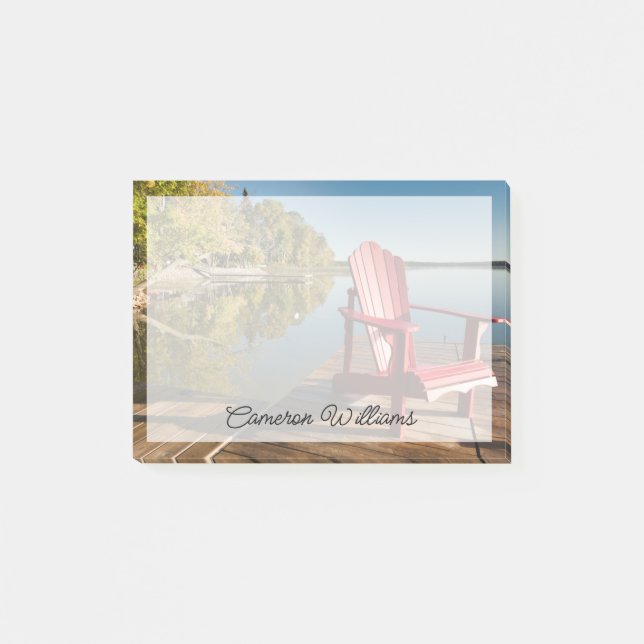 Bloco De Notas Água | Presidente Adirondack no lago (Frente)