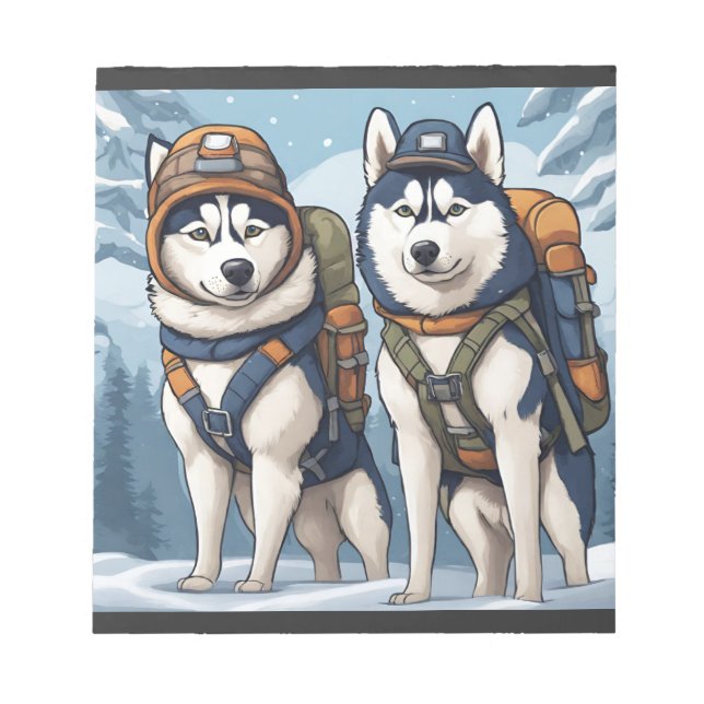 Bloco De Notas Aguardam Aventura, Snowflakes Beckon (Frente)