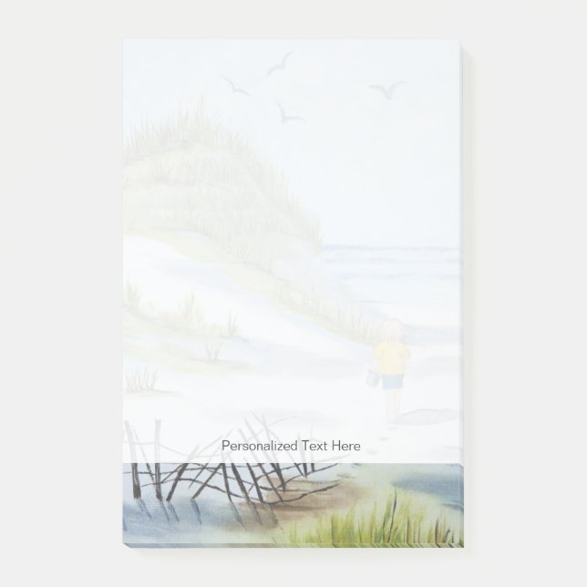 Bloco De Notas Aguarela da praia (Frente)