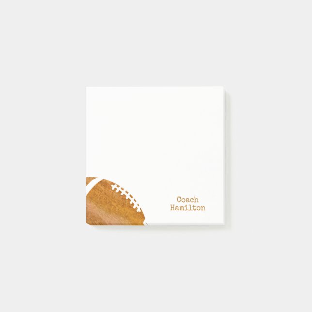 Bloco De Notas Aguarela personalizada treinador de futebol na (Frente)