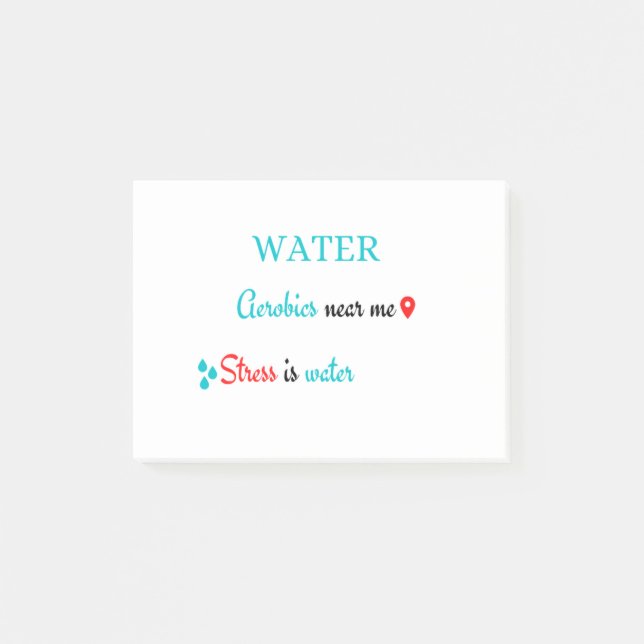 Bloco De Notas Águas Aeróbicas Perto de Mim (Frente)