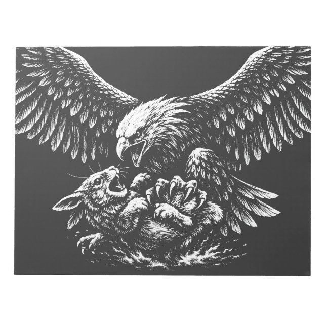Bloco De Notas Águia de Cinzas por BurnsInHell (Frente)