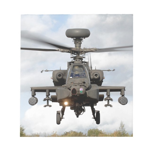 Bloco De Notas ah 64 forças armadas do helocopter do longbow de (Frente)