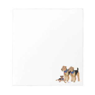 Bloco De Notas Airedale Terriers Bandeira Americana