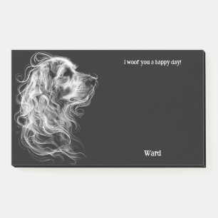 Bloco De Notas Akbash Abstrato Art Dog Name