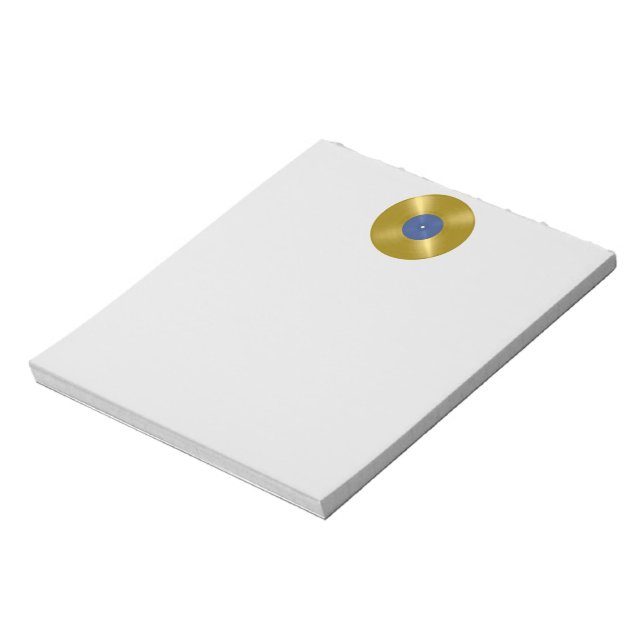 Bloco De Notas Álbum Dourado do Vinyl Record (Invertido)
