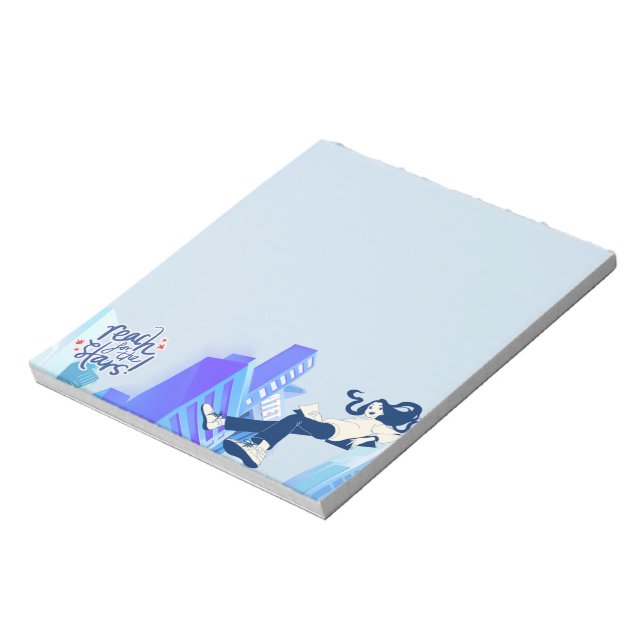 Bloco De Notas Alcance as estrelas - Inspiração (Invertido)