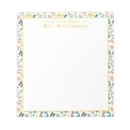 Bloco De Notas Alfabeto Dinossauro Bonito - Da Mesa do Professor