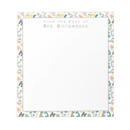 Bloco De Notas Alfabeto Dinossauro Bonito - Da Mesa do Professor