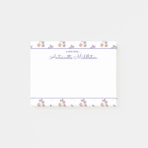 Bloco De Notas Alfândega de Lavendar Cor Floral Rosa-Rosa Elegant