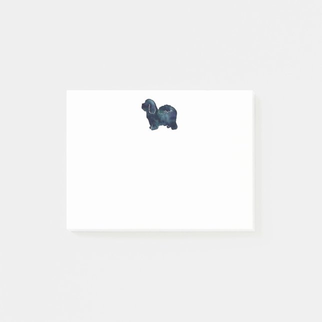 Bloco De Notas Algodão de Cachorro Negro (Frente)