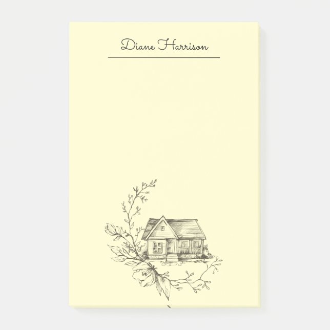 Bloco De Notas Algodão esboçado (Frente)