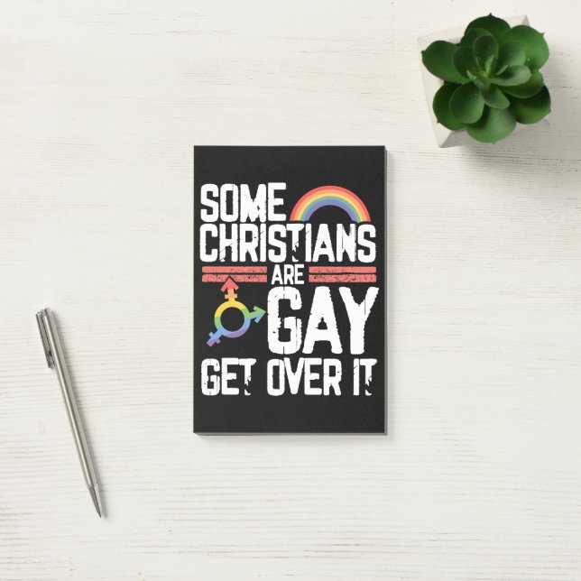 Bloco De Notas  Alguns Cristãos São Gays Supere Isso (Escritótio)