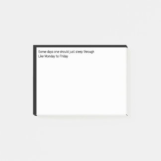 Bloco De Notas Alguns dias deve dormir