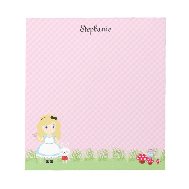 Bloco De Notas Alice e sua festa do chá (Frente)