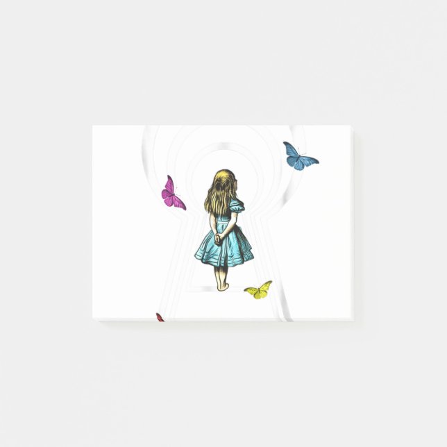 Bloco De Notas Alice No País das Maravilhas Através Do keyhole (Frente)
