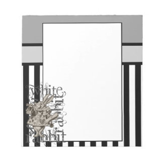 Bloco De Notas Alice No País Das Maravilhas Coelho Branco Grunge