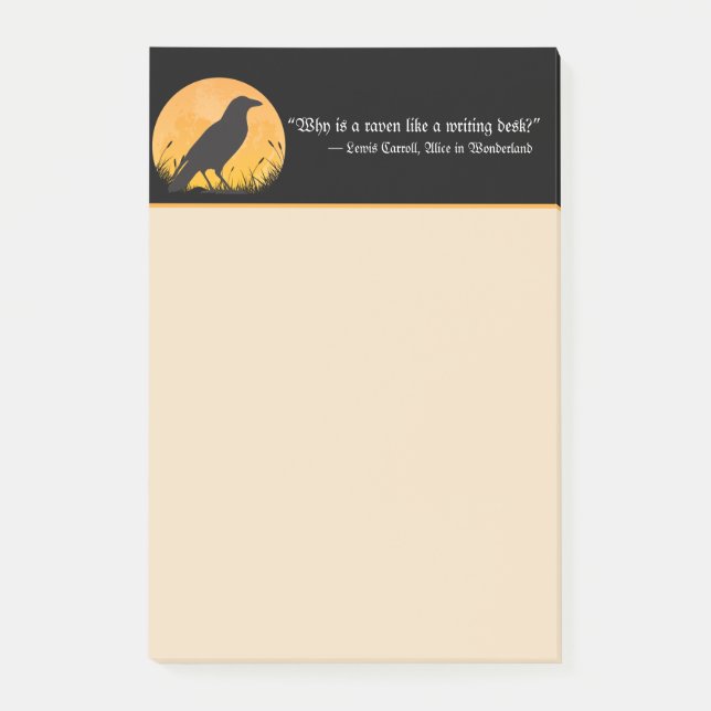 Bloco De Notas Alice no país maravilhoso e Raven (Frente)