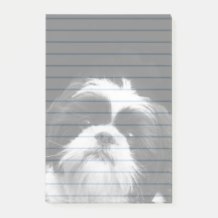 Bloco De Notas Almofada das notas de post-it 4X6 do cão de Shih