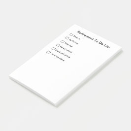 Bloco De Notas Almofada de nota da aposentadoria