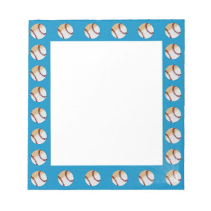 Bloco De Notas Almofada de nota do basebol