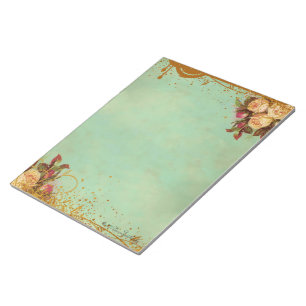 Bloco De Notas Almofada de papel elegante do rosa do Victorian
