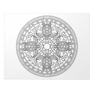 Bloco De Notas Almofada do livro para colorir da mandala das