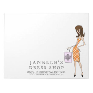 Bloco De Notas Almofada moderna do negócio do damasco da menina