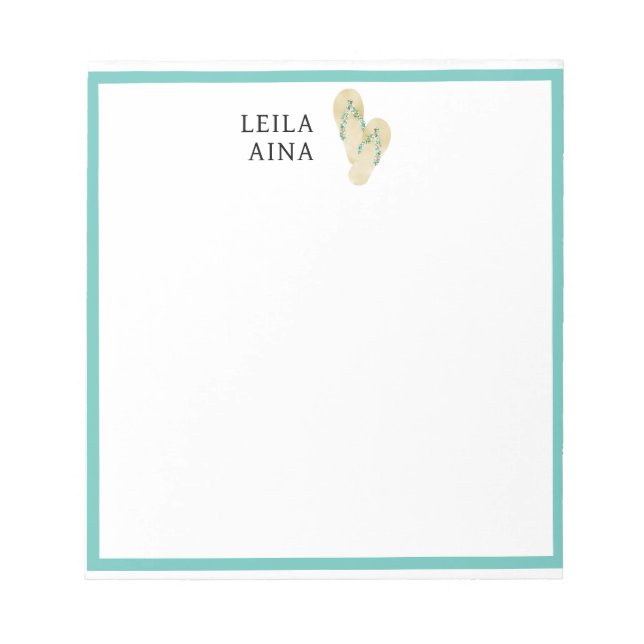 Bloco De Notas Aloha Flip-Flops (Frente)