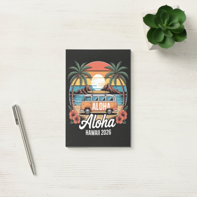 Bloco De Notas Aloha Havaí 2026 (Escritótio)