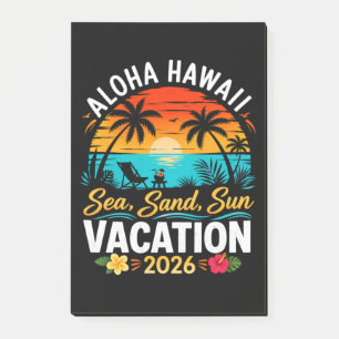 Bloco De Notas Aloha Havaí Mar Areia Sol 2026