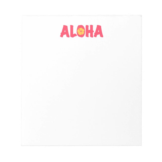 Bloco De Notas Aloha Notepad (Frente)