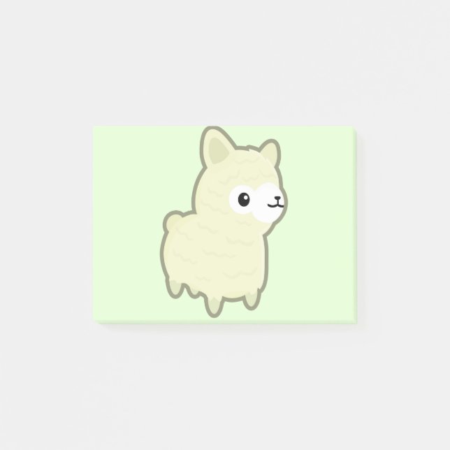 Bloco De Notas Alpaca de Kawaii (Frente)