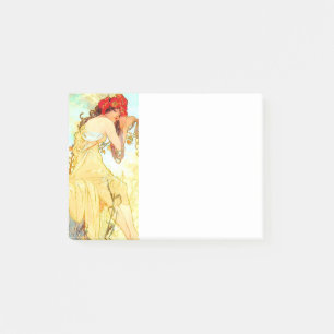 Bloco De Notas Alphonse Mucha Art Nouveau Summer