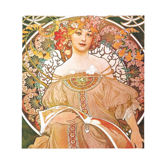 Bloco De Notas Alphonse Mucha Dreaming (Reverie) (Frente)