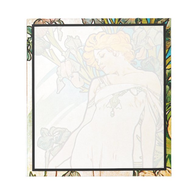 Bloco De Notas Alphonse Mucha - Iris WB (Frente)