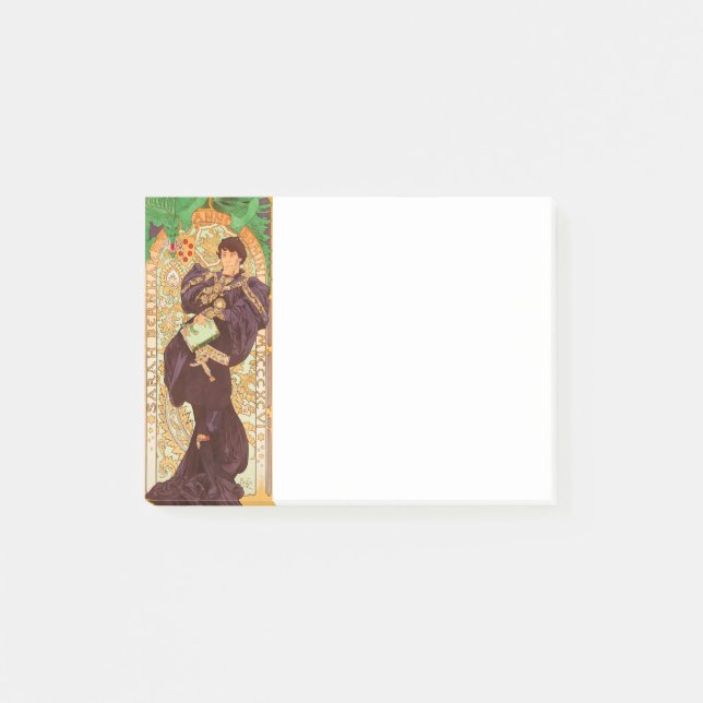 Bloco De Notas Alphonse Mucha Prince e Dragon (Frente)