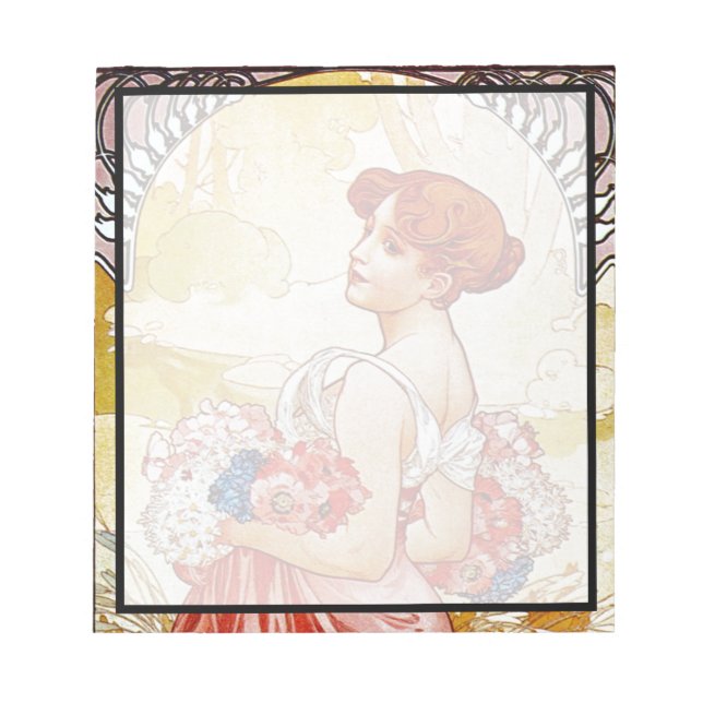 Bloco De Notas Alphonse Mucha Summer (Frente)