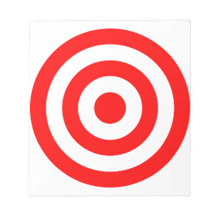 Bloco De Notas Alvo vermelho do Bullseye