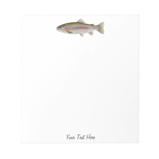 Bloco De Notas Amante da Pesca Personalizado – Design de Pesca de (Frente)