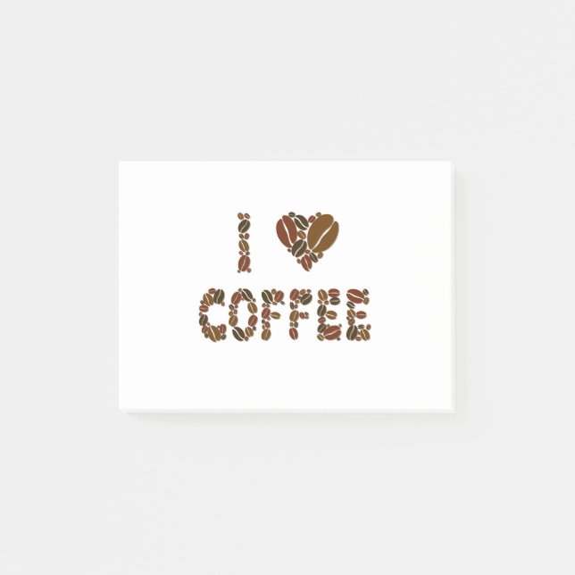 Bloco De Notas Amante de Cafeína - Grãos de Café (Frente)