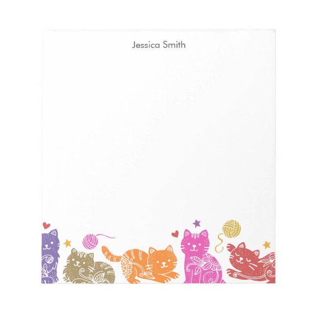 Bloco de Notas Amante de Gatos (Frente)