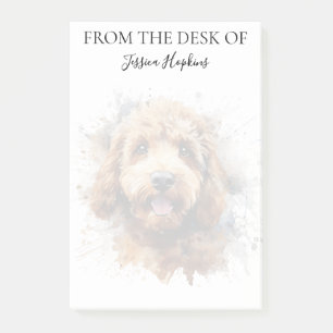 Bloco De Notas Amante de Labradoodle Cachorro Monogramado