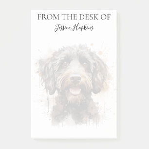 Bloco De Notas Amante de Labradoodle Cachorro Monogramado