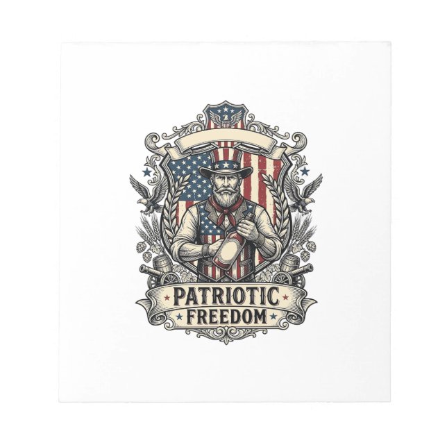 Bloco De Notas Amante de Molho Picante Patriota (Frente)