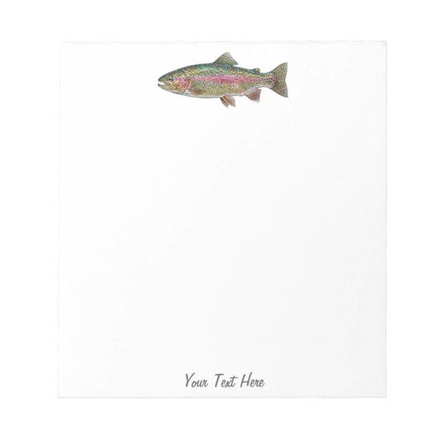 Bloco De Notas Amante de Pesca Personalizado – Design de Pesca de (Frente)