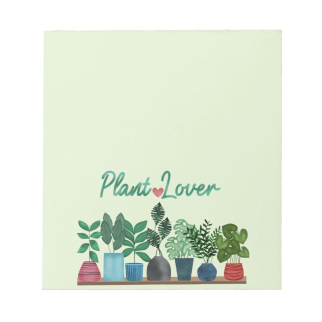 Bloco De Notas Amante de Plantas (Frente)