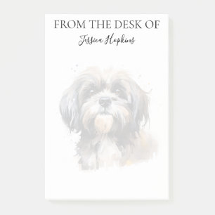 Bloco De Notas Amante de Shih Tzu Cachorro Monogramado
