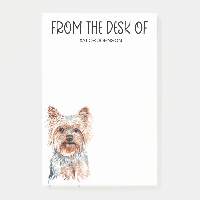 Bloco De Notas Amante de Yorkie (Frente)